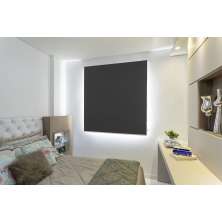 Persiana Romana (1,20Lar. x 1,80Alt.) Tecido Blackout Preto