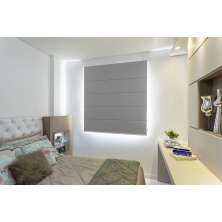 Persiana Romana (1,55Lar. x 1,80Alt.) Tecido Blackout Cinza