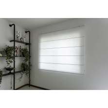 Persiana Romana Tecido Tela Solar (1,80Lar. x 2,00Alt.) Branco