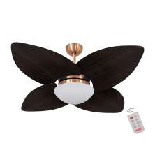 Ventilador de Teto Kovalski Cobre 4 Pás Tabaco 127V com Controle