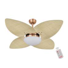 Ventilador de Teto Kovalski Cobre 4 Pés Palmae Natural 220V com Controle