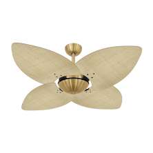 Ventilador de Teto Kovalski Dourado Office 4 Pás Palmae Natural 127V