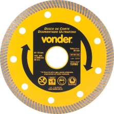 Disco de corte diamantado 110 mm para porcelanato ultrafino VONDER