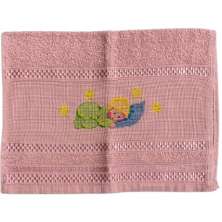 Toalha Lavabo Ponto Cruz com Borbado da Vovó Alice Soninho Rosa