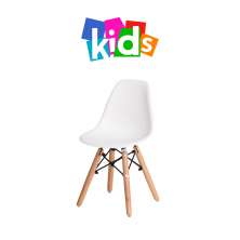 Cadeira Eiffel Eames KIDS Branca Base Madeira Infantil Criança