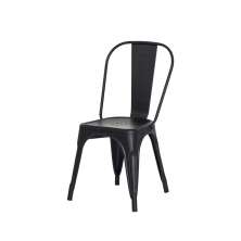 Cadeira Tolix Iron Design Preto Fosco Aço Industrial Sala Cozinha Jantar Bar