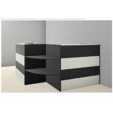 Balcão Recepção Web15 1,50 x 1,50 x 1,10 - Cinza / Preto