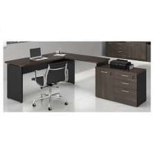 Mesa Escritório Web30 1,50 c/ Balcão 1P 3G - Marsala / Preto