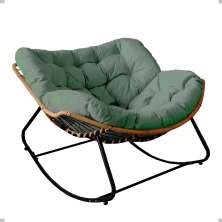 Cadeira De Balanço Nut Chair White Arrow Sofá Espreguiçadeira Poltrona Sala Verde