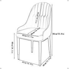 Cadeira De Jantar Dinner Confortavel Moderna Ergonomica Apoio De Braços Sala Jantar Cozinha Restaurante Escritorio Assento Encosto Confortável Com Estofamento Revestido Em Couro Sintético Cor: Cinza