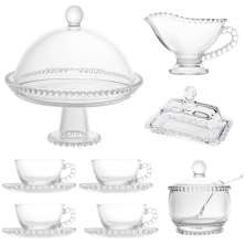 Conjunto Chá e Café Cristal 5 peças Linha Pearl Wolff para Mesa Posta Refinada