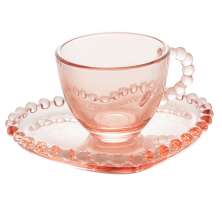 Conjunto de Xícaras para Café Pearl Rosa 85ml
