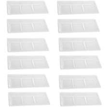 Kit 12 Petisqueiras Cristal Wolff Pearl 3 Divisórias 30x13cm