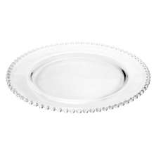 Prato Pearl Transparente 28 cm
