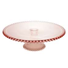 Prato de Bolo Pearl Rosa
