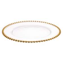 Sousplat Pearl Dourado 3x32x32 cm