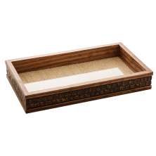 Bandeja Retangular Woodart II Madeira 17 cm