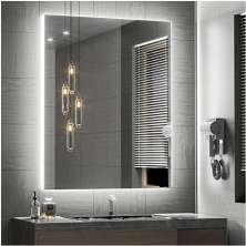 Espelho Lapidado Bisotê Iluminado com Led Frio - 60X80 cm