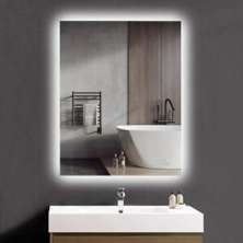Espelho Lapidado Bisotê Iluminado com Led Frio - 60X90 cm