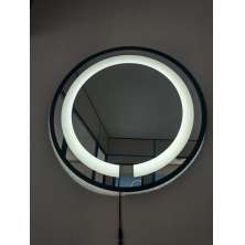 Espelho Led Frio Adnet 60 cm Moldura Marrom Sem Alça