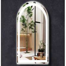 Espelho jateado Arco Janelinha Iluminado com LED frio - 60x150cm