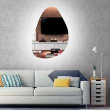 Espelho orgânico decorativo iluminado com led frio 55x77cm