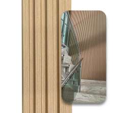 Painel Ripado Wpc Interno Wave Cor: Freijó Liso 2,90m x 14cm (0,406m²)