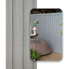 Painel Ripado Wpc Interno Wide Cor: Cinza Médio 2,90m x 19cm (0,55m²)