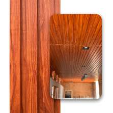 Painel Ripado Wpc Interno Wide Cor: Mogno  2,90m x 19cm (0,55m²)