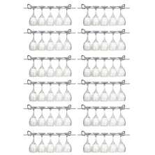 12 Suportes Organizador De Armário Porta Taças Cromado 35cm