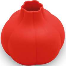 Descascador de Alho Remove Cascas Cabeça de Alho em Silicone Vermelho