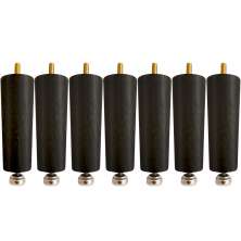 Kit 7 Pés Niveladores Para Cama Box Solteiro ou Casal Extensíveis Pretos