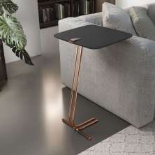 Mesa de Canto L50 Preto Base Cobre