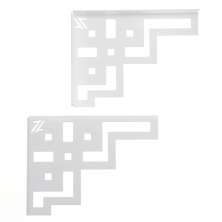 Mão Francesa Arabesco 20cm Quadrados Abstrato Branco Aço Zar