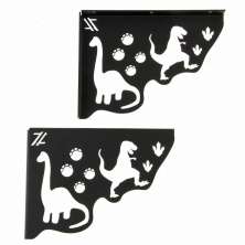 Mão Francesa Preta Aço Decorativa 20cm Dinossauros Menino pa