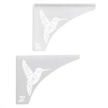 Mão Francesa Suporte Prateleira 20cm Beija Flor Aço Branco P