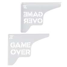 Mãos Francesas Brancas 20cm Game Over Decorativa em Aço para Prateleira Zarg