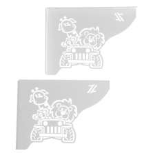 Mãos Francesas Decorativas 20cm Menino Safari Branco Aço par