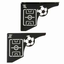 Mãos Francesas Ornamentada 20cm Campo de Futebol Aço Preto Z