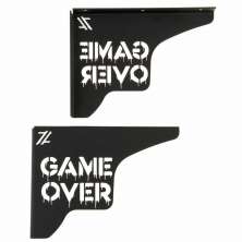 Mãos Francesas Pretas 20cm Game Over Decorativa em Aço para