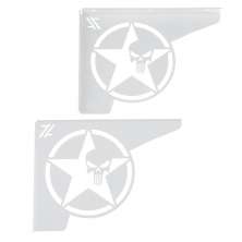 Par Mãos Francesas Brancas Ornamentadas 20cm 4x4 Estrela Cav