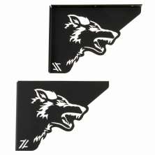Par Mãos Francesas Ornamentada Lobo Preto Aço 20cm Industria