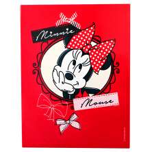 Quadro Mickey e Minnie Vermelho e Preto