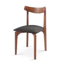 Cadeira Mesa de Jantar Aurora Imbuia - Linho Preto