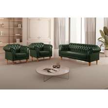 Conjunto Sofá E Poltronas Chesterfield Duque