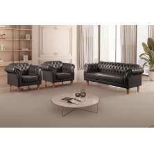 Conjunto Sofá E Poltronas Chesterfield Duque