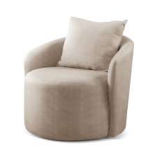 Poltrona Decorativa Curva Califórnia Milano Bege