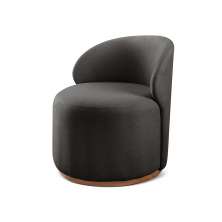 Poltrona Moderna Brenda - Linho Preto