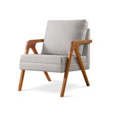 Poltrona Mona Luxo - Linho Cinza