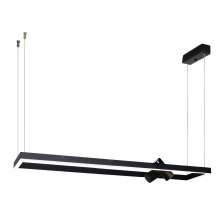 Pendente Led Retangular 3000k 34w 2 Spots Preto Only Spotline